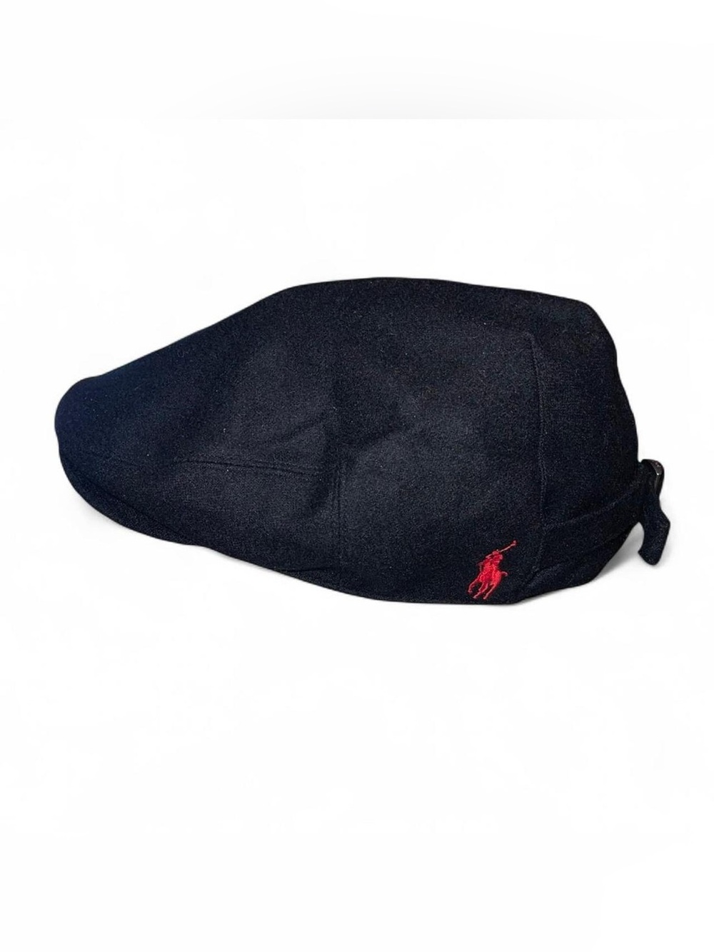 Vintage 90s Polo Ralph Lauren Newsboy Cabbie Hat Cap Black Wool Size S/M